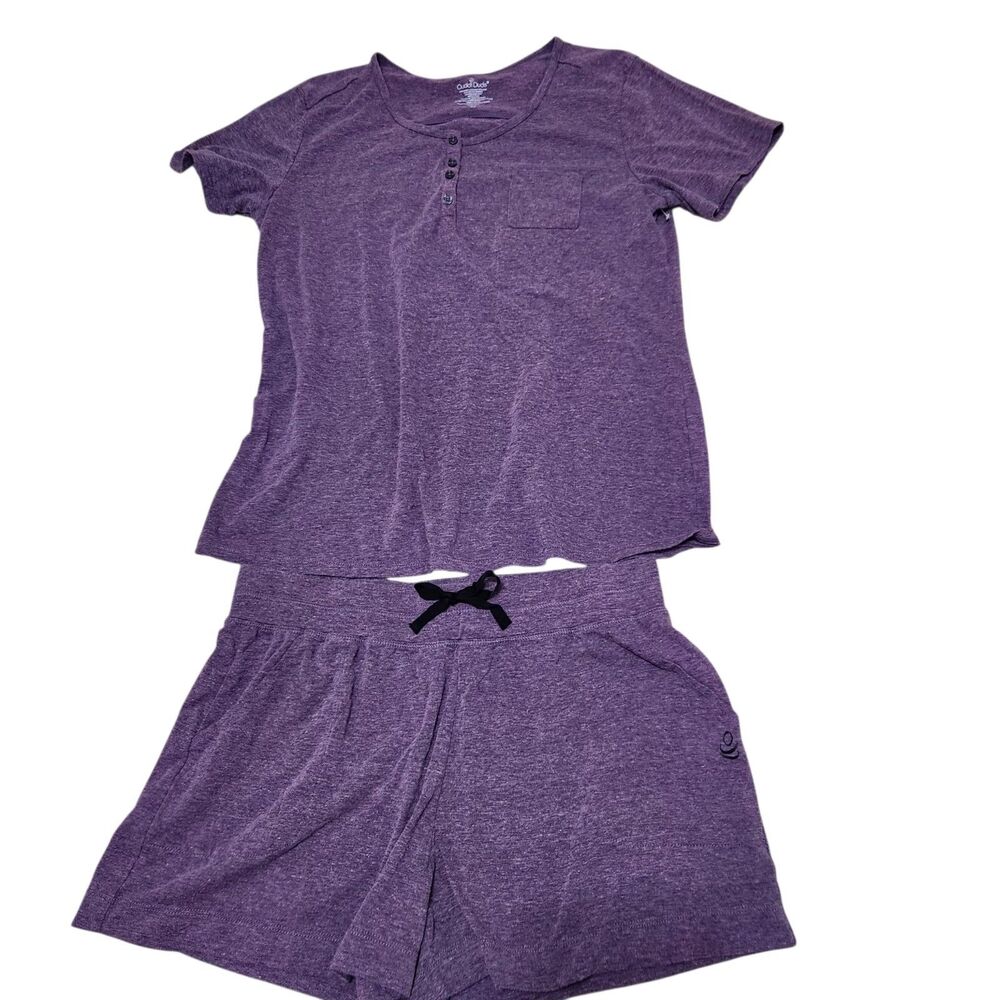 Cuddl Duds Pajama Set Size Medium Purple 2pcs!!